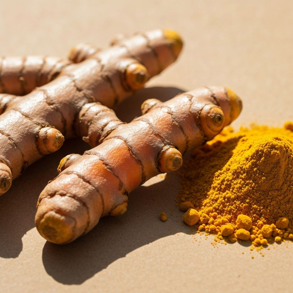 Turmeric root and powder
