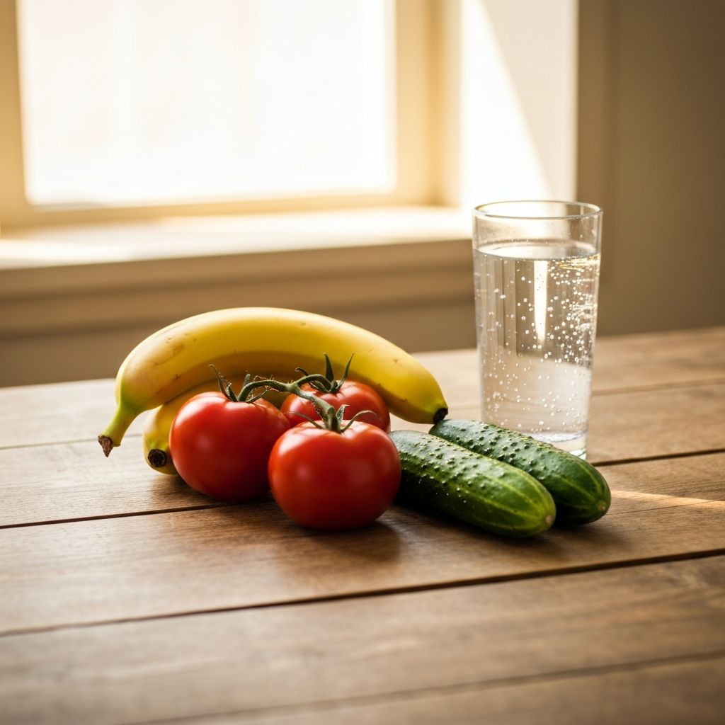 Healthy food and hydration